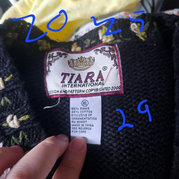 Vintage 90s knit summer fall sunflower chicken farm vest - Picture 3 of 3